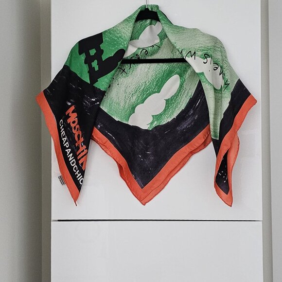 MOSCHINO Olive Oyl Silk Printed Scarf!!! - Picture 3 of 11
